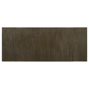 Mesa de comedor rectangular Malia de 87 pulgadas con hojas extensibles de roble