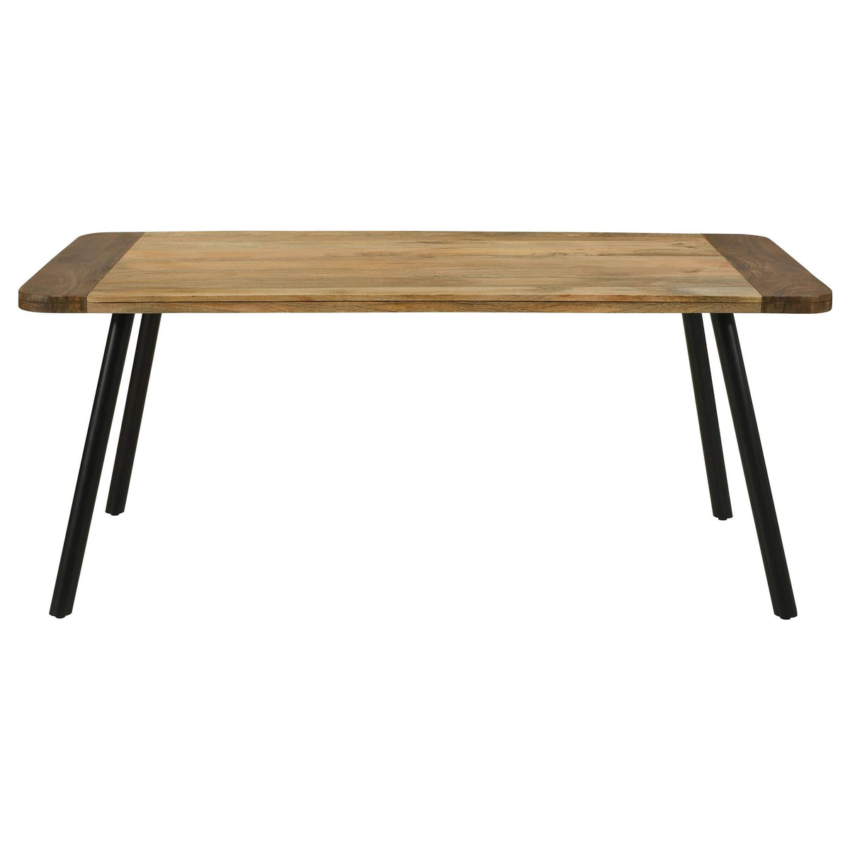 Mesa de comedor Maverick de madera maciza de 70 pulgadas, mango natural
