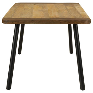 Mesa de comedor Maverick de madera maciza de 70 pulgadas, mango natural