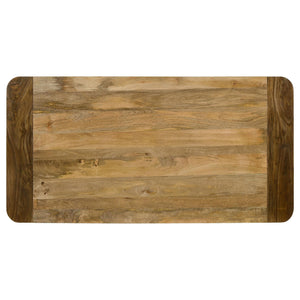 Mesa de comedor Maverick de madera maciza de 70 pulgadas, mango natural