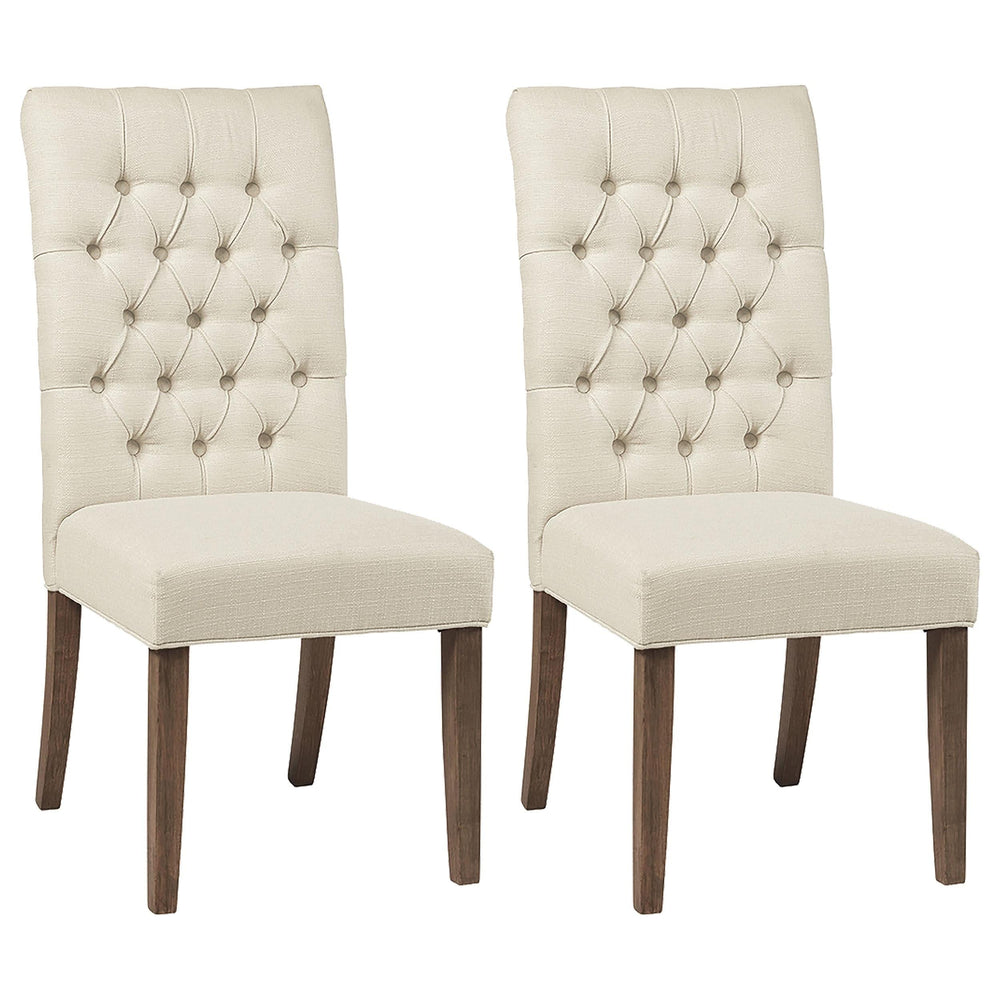 Silla de comedor tapizada Douglas color avena (juego de 2)
