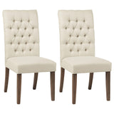 Silla de comedor tapizada Douglas color avena (juego de 2)