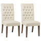 Silla de comedor tapizada Douglas color avena (juego de 2)