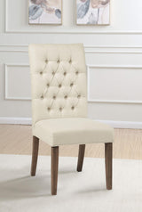 Silla de comedor tapizada Douglas color avena (juego de 2)