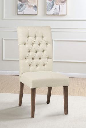 Silla de comedor tapizada Douglas color avena (juego de 2)