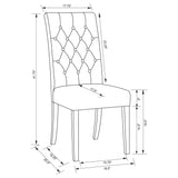 Silla de comedor tapizada Douglas color avena (juego de 2)