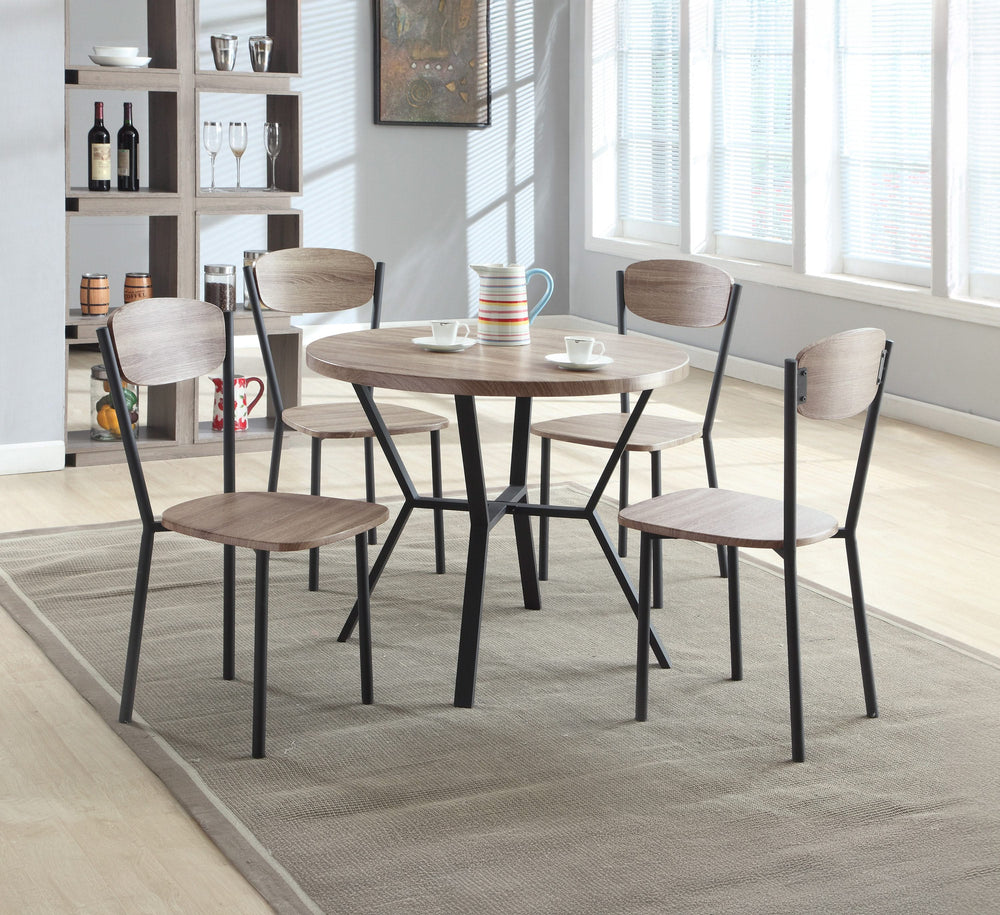 BLAKE 5PK ROUND DINING SET GREYWASH