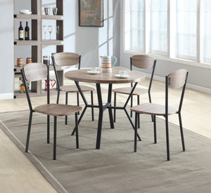 1230SET-GW BLAKE JUEGO DE COMEDOR REDONDO DE 5 PAQUETES, COLOR GRIS