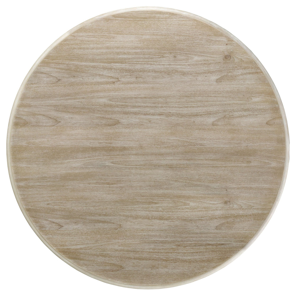 Juego de mesa de comedor redonda Trofello de 5 piezas, color blanco lavado