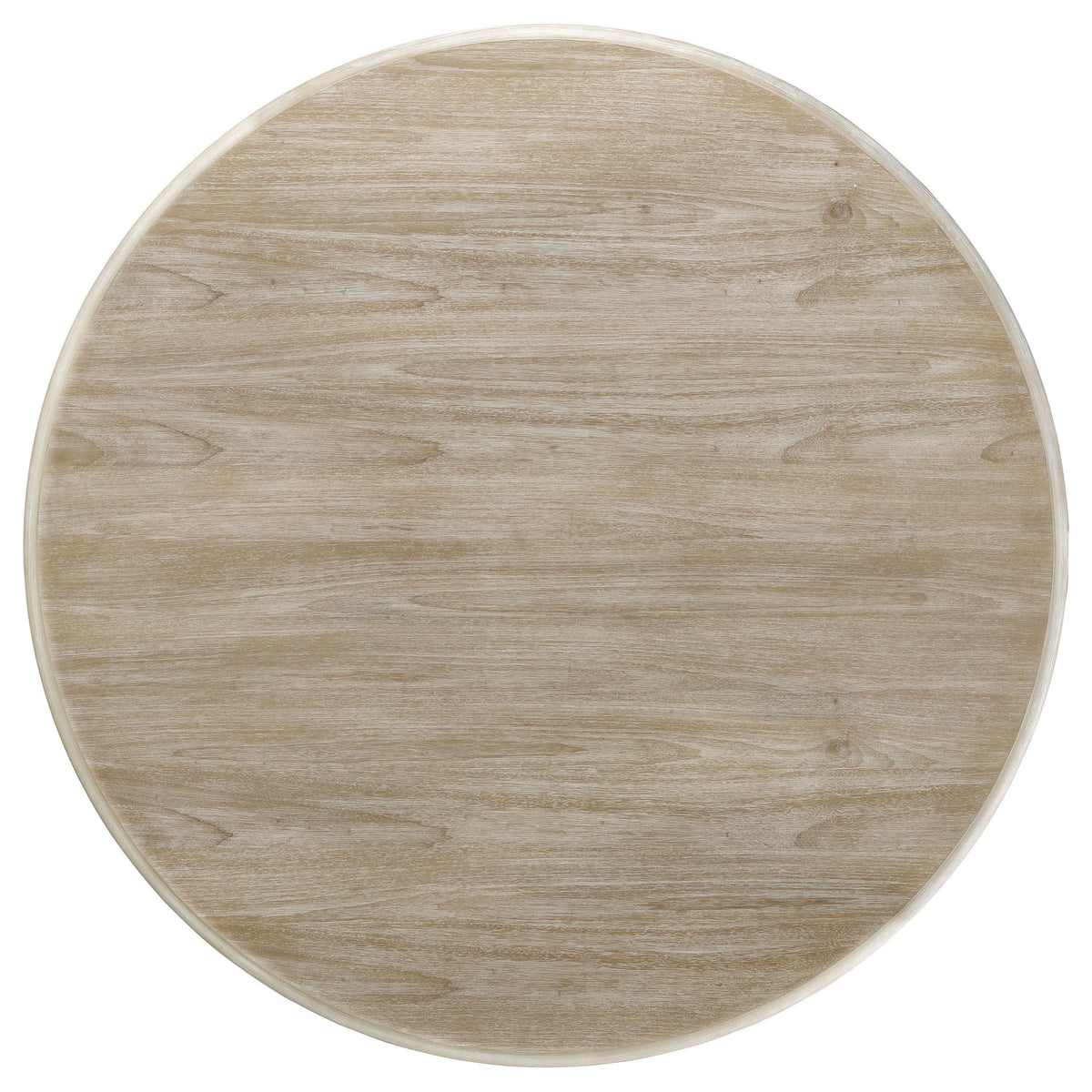Juego de mesa de comedor redonda Trofello de 5 piezas, color blanco lavado