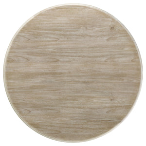 Juego de mesa de comedor redonda Trofello de 5 piezas, color blanco lavado