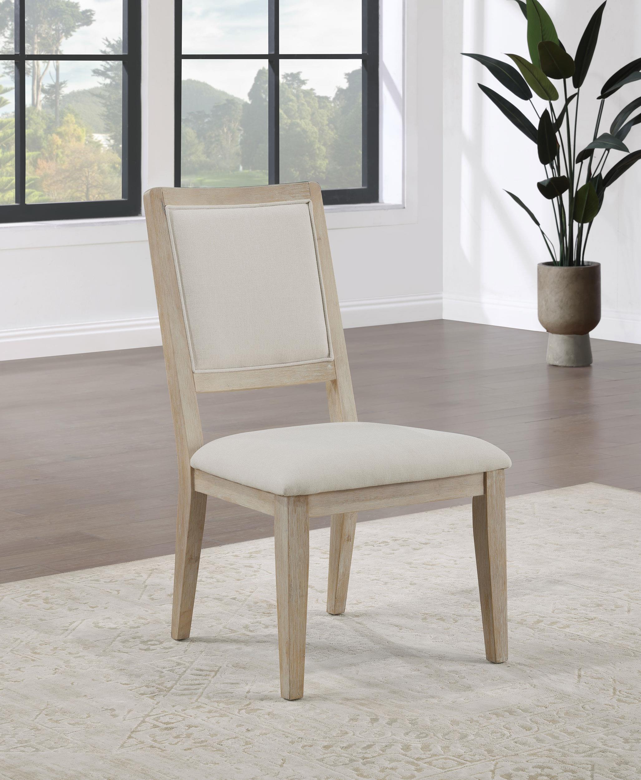 Trofello Cushioned Dining Side Chair White Washed (Set of 2)