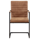 Sillón de comedor tapizado Nate en marrón antiguo (juego de 2)