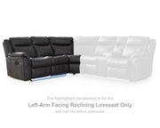 Sultan Meadow Left-Arm Facing Reclining Loveseat
