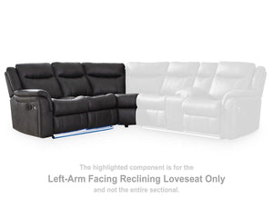 Loveseat reclinable con brazo izquierdo Sultan Meadow