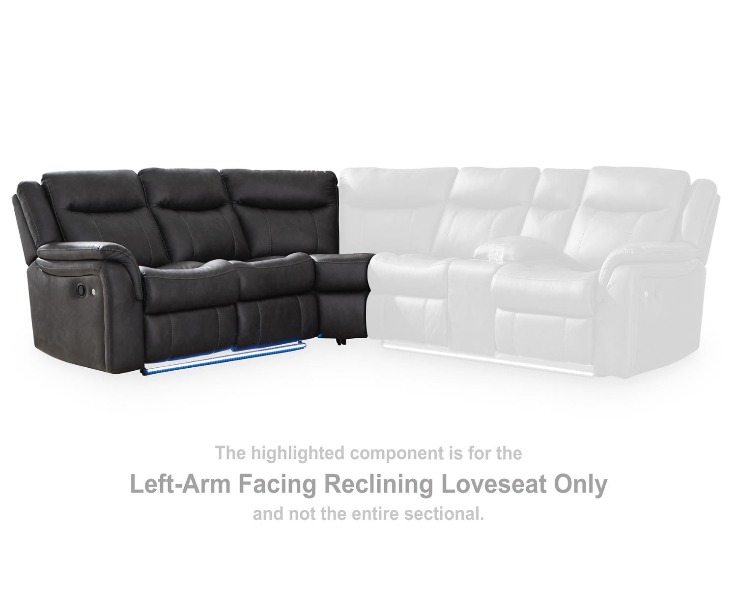 Sultan Meadow Left-Arm Facing Reclining Loveseat