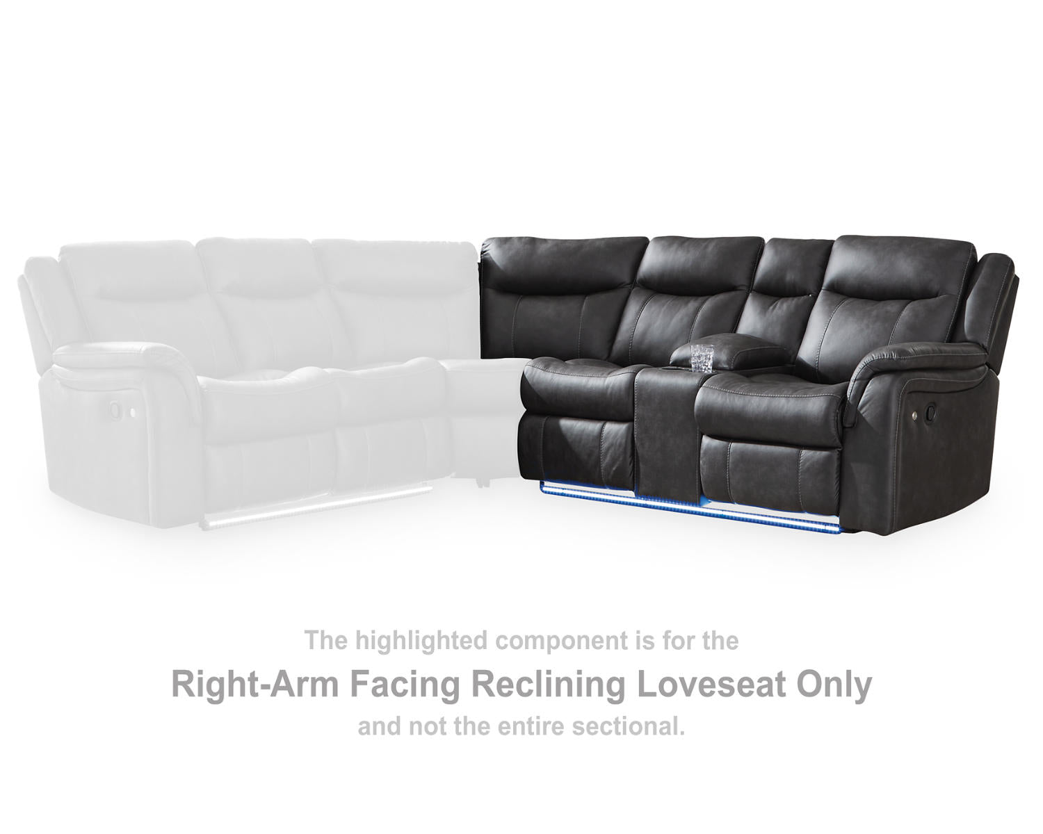 Sultan Meadow Right-Arm Facing Reclining Loveseat