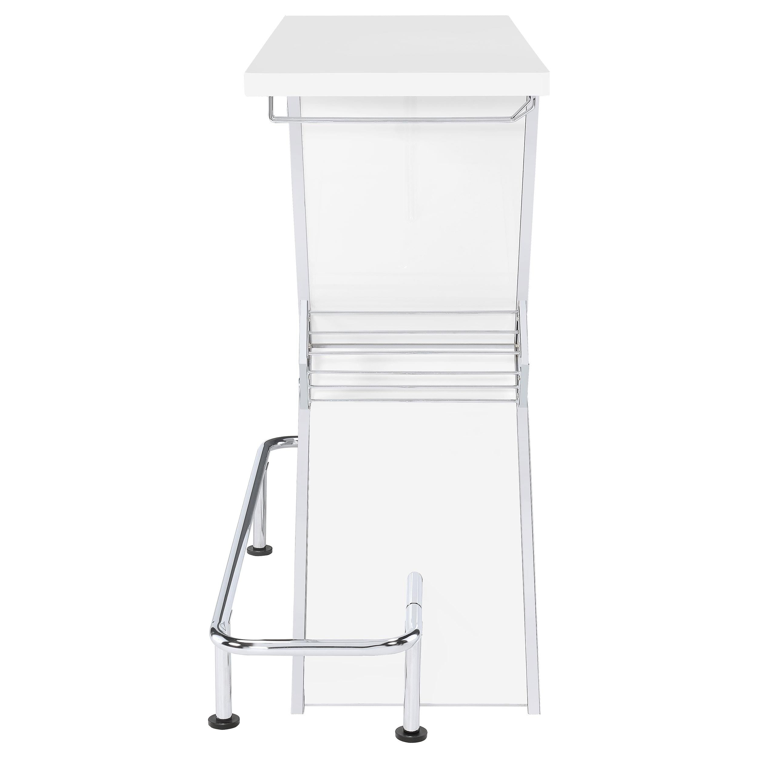 Atoka Freestanding Home Bar Wine Cabinet White High Gloss