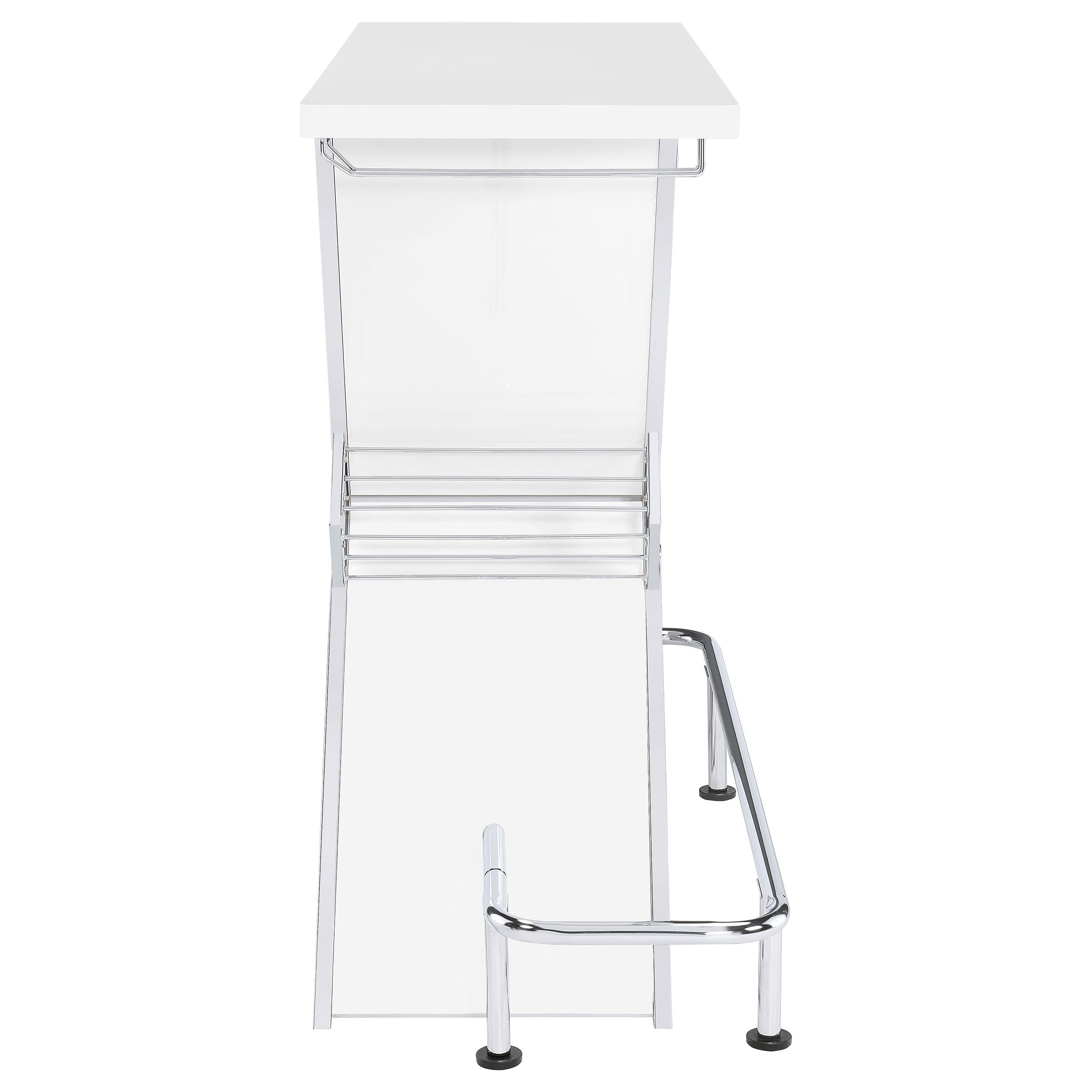 Atoka Freestanding Home Bar Wine Cabinet White High Gloss