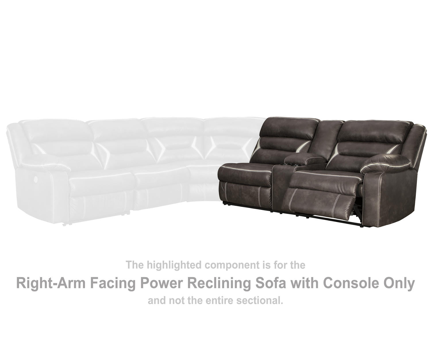 Kincord Right-Arm Facing Power Reclining Sofa with Console