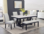 1320-54R-5P VARLEY MARBLE ROUND TBL,WING CHAIRS
