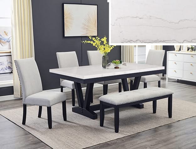 VARLEY GENUINE MARBLE DINING TBL