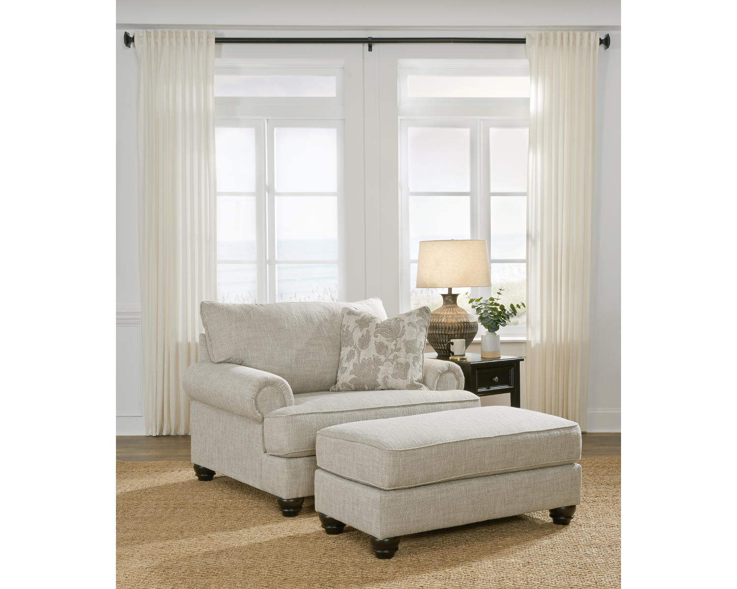 Asanti Oversized Chair and Ottoman