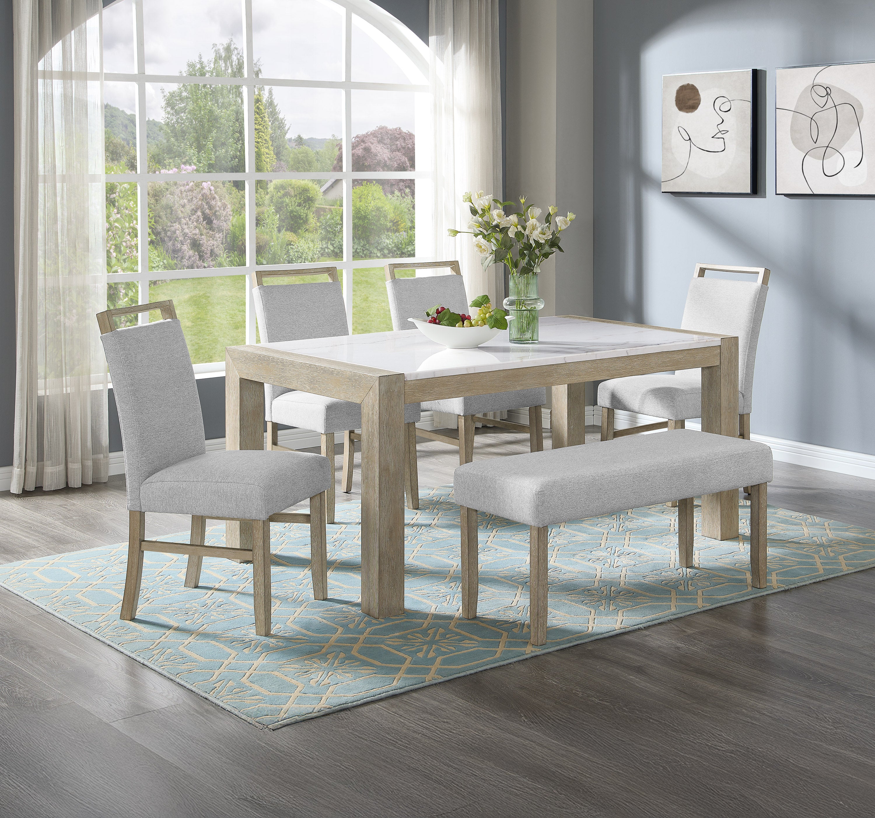 DUNE GENUINE MARBLE DINING TBL TOP
