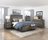Queen Platform Bed with Footboard Storage