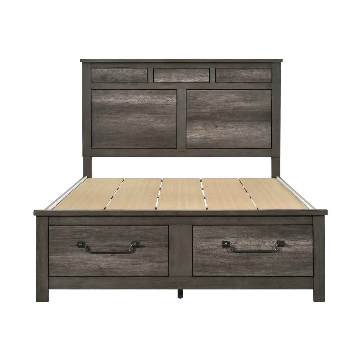 Eastern King Platform Bed with Footboard Storage