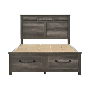 Queen Platform Bed with Footboard Storage