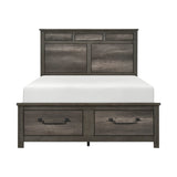Eastern King Platform Bed with Footboard Storage