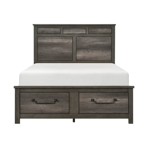 Eastern King Platform Bed with Footboard Storage