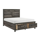 Queen Platform Bed with Footboard Storage