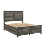 Queen Platform Bed with Footboard Storage