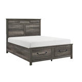 Queen Platform Bed with Footboard Storage
