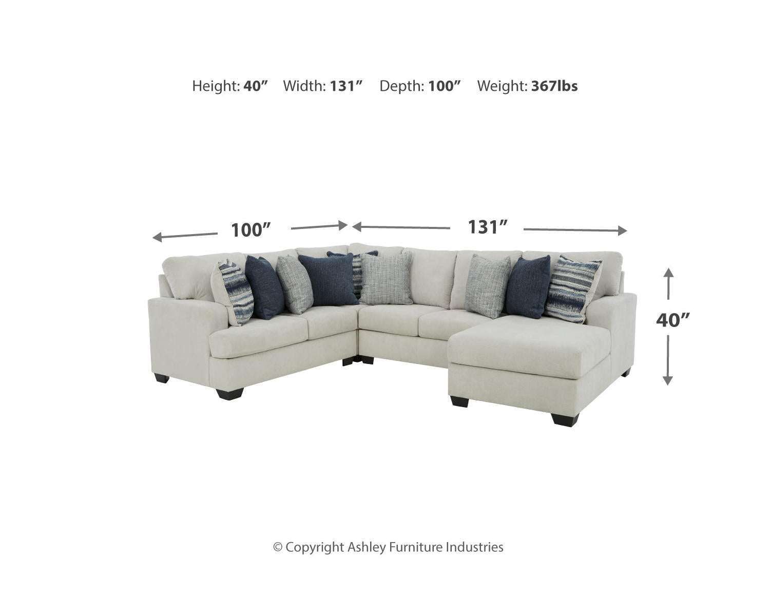 Lowder 4-Piece Sectional with Ottoman