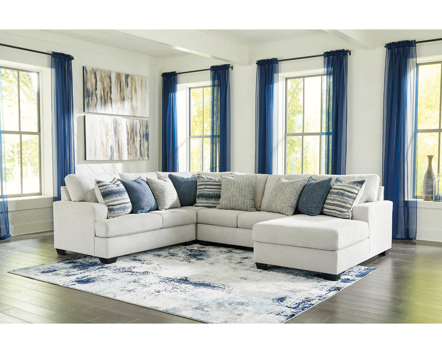 Lowder 4-Piece Sectional with Ottoman