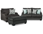 Charenton Loveseat, Chair, and Ottoman
