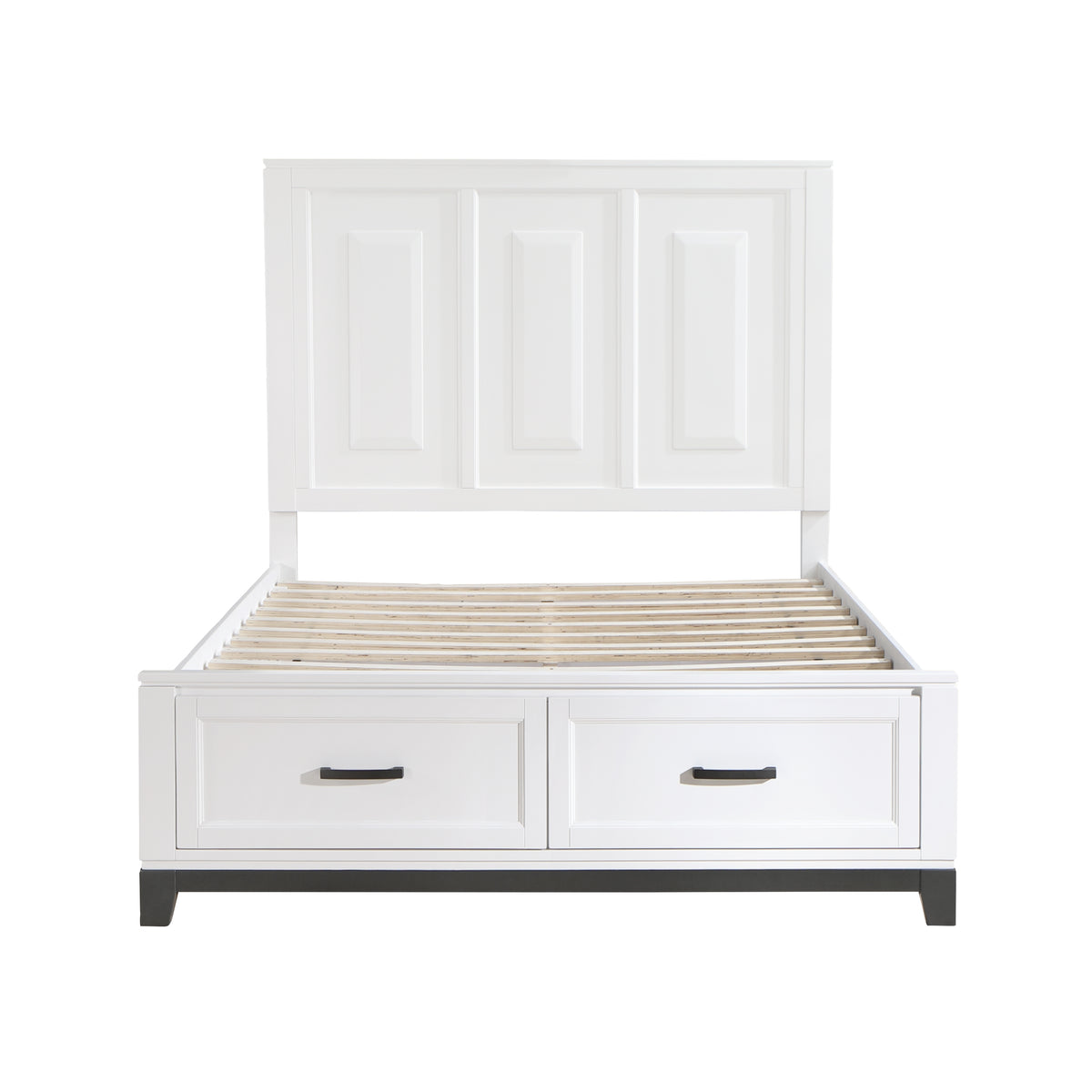 Queen Platform Bed with Footboard Storage