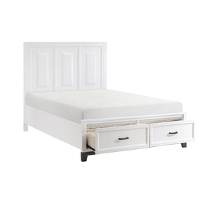 Queen Platform Bed with Footboard Storage