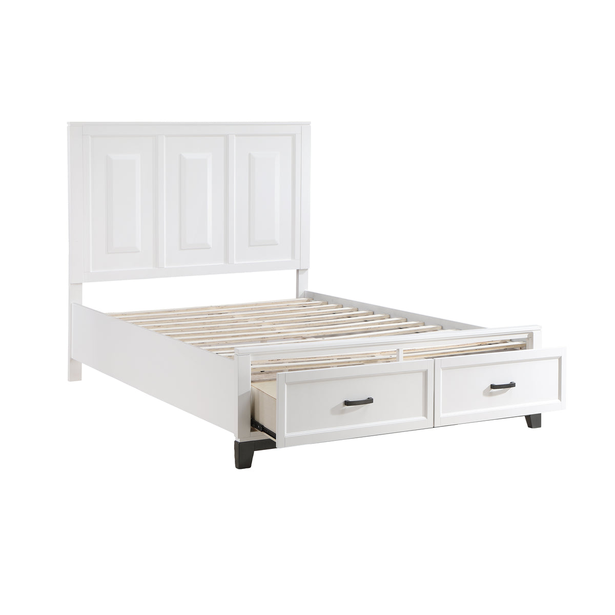 Queen Platform Bed with Footboard Storage