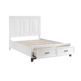 Queen Platform Bed with Footboard Storage