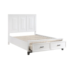 Queen Platform Bed with Footboard Storage