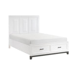 Queen Platform Bed with Footboard Storage