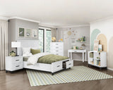 Full Platform Bed with Footboard Storage