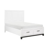 Full Platform Bed with Footboard Storage
