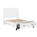 Full Platform Bed with Footboard Storage