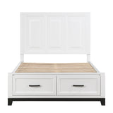 Full Platform Bed with Footboard Storage