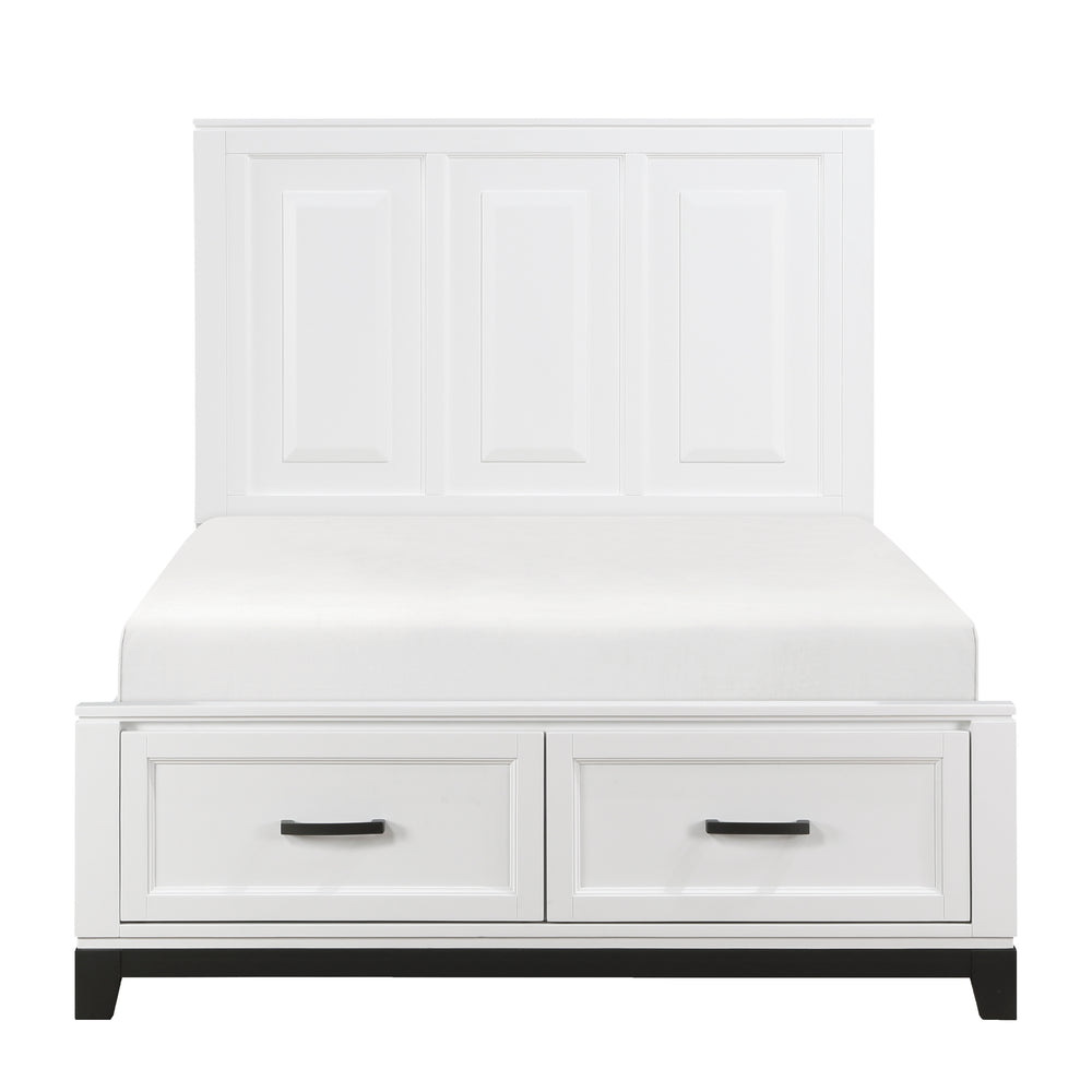 Full Platform Bed with Footboard Storage